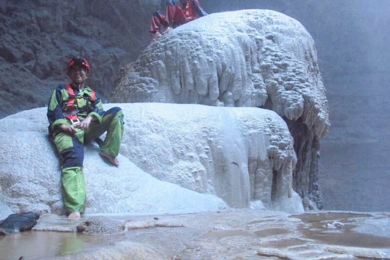 the white interior of the jomblang cave yogjakarta