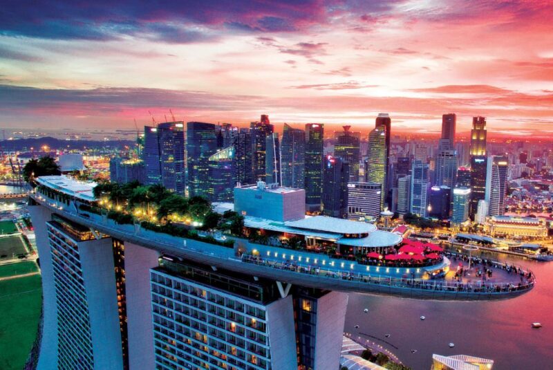 with the marina bay sands observation deck ticket, you'll get to get on top of this majestic building and see more of singapore city