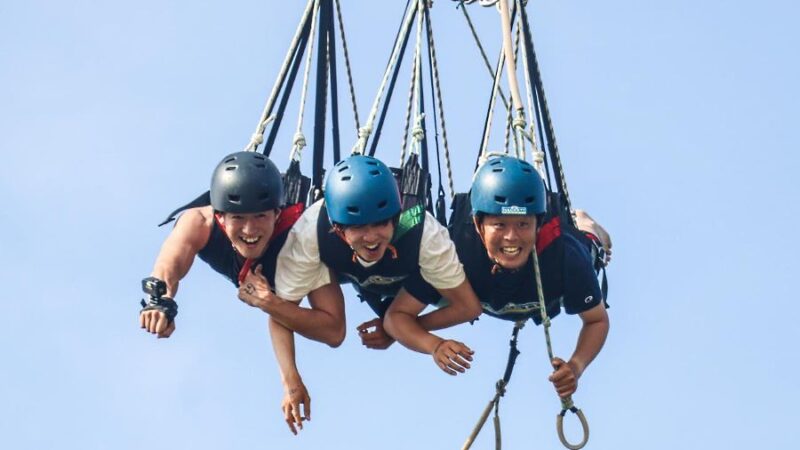 you and your friend can enjoy a crazy adrenaline pumping activity with the aj hackett giant swing discount ticket sentosa