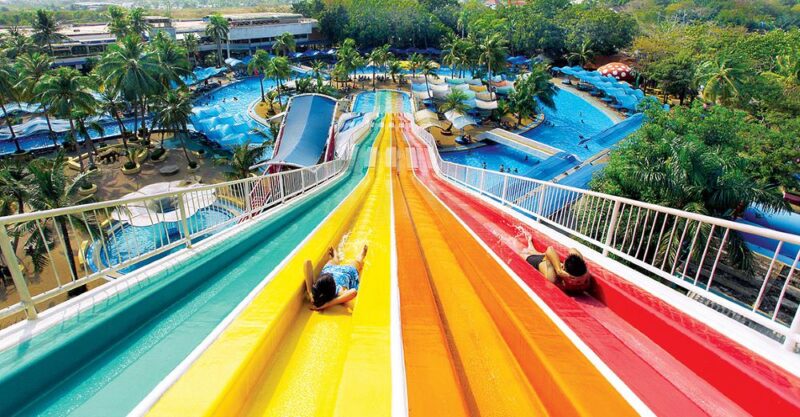 siam park city in bangkok not only has water park but also roller coasters and more