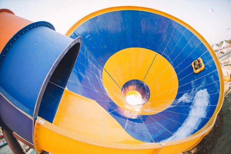 the huge vuvuzela at the tube trek chiang mai water park