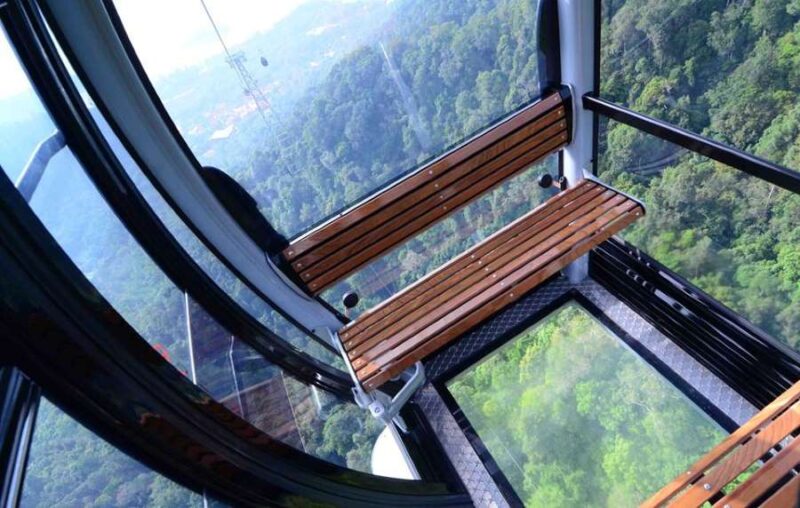 bottom glass skycab - view from the langkawi skycab with a 4 in 1 ticket